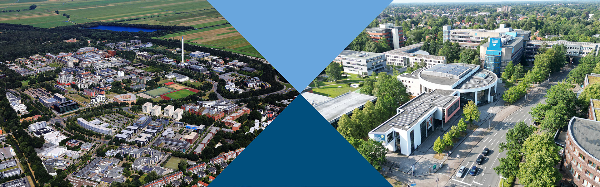 Luftaufnahme der Universität Bremen und Universität Oldenburg
