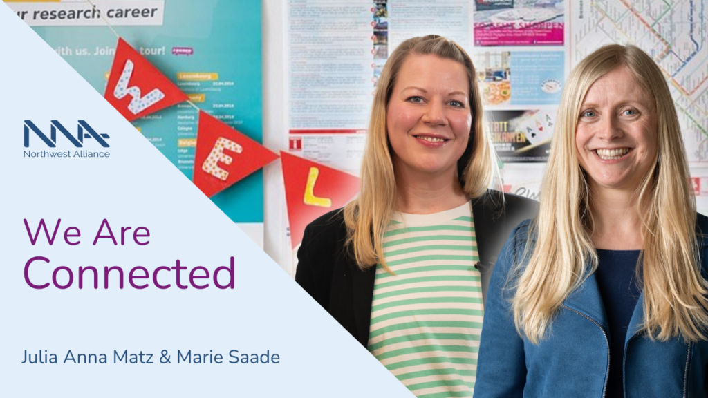 Julia Anna Matz and Marie Saade are standing next to each other.