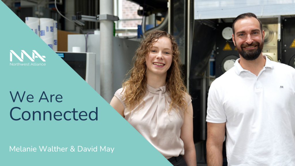 Melanie Walther und David May stehen nebeneinander